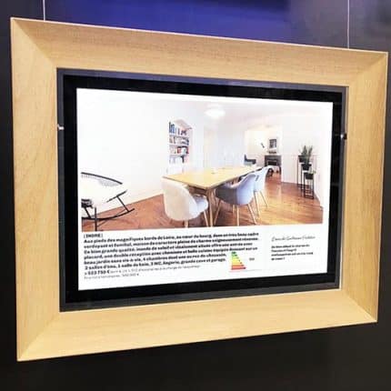 Cadre Bois pour Porte Affiche led 2