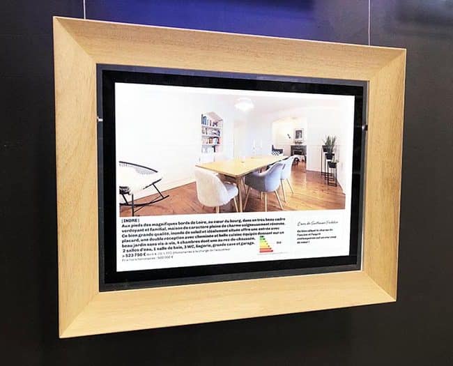 Cadre Bois pour Porte Affiche led 2