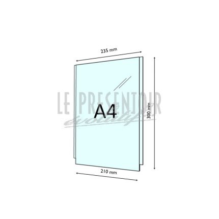 Porte Affiches Plexi 3 mm A4 Vertical